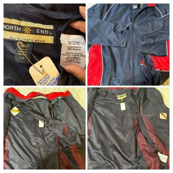 Men North end full zip techo lite navy jacket ezem system L - Picture 8 of 8